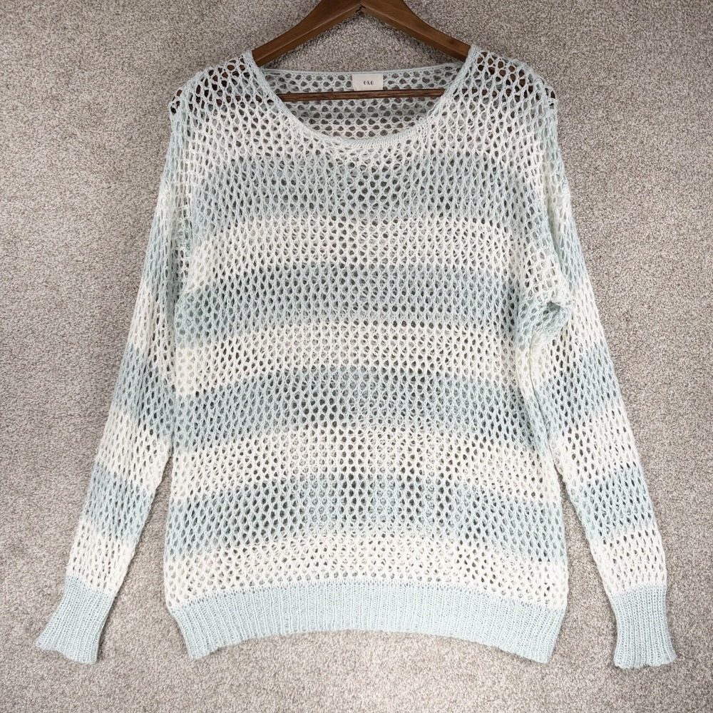 O&O S/M Fishnet Crochet Summer Top Beach Coverup Fairy Whimsigoth Long Sleeve